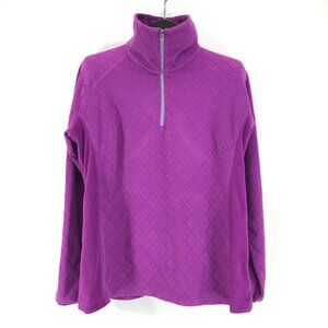 Columbia Glacial Fleece 1/4 Zip Pullover Women's XL Purple Outdoor Winter Travel